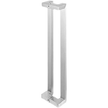 Imagem de Maçaneta deslizante de porta de celeiro interior exterior puxador de porta de empurrar, maçaneta de porta de vidro de chuveiro deslizante de aço inoxidável, maçaneta de porta de celeiro de madeira