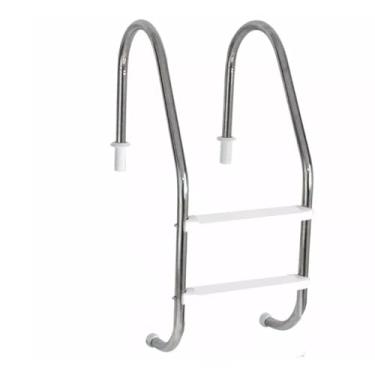 Imagem de Escada Piscina Aço Inox Com Degraus Abs Corrimão Resistente
