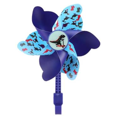 Imagem de Fancyes Crianças bicicleta moinho de vento flor única pinwheel scooter brinquedo decoração acessório para carrinho de criança a maioria das bicicletas, Dinossauro de pólo longo