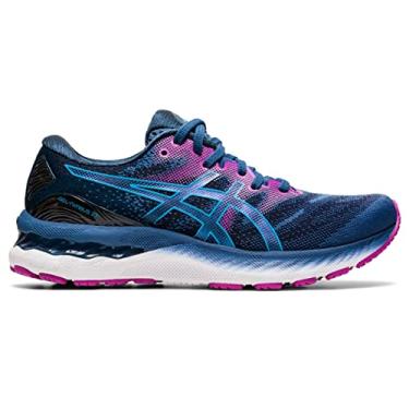 Imagem de ASICS Women's Gel-Nimbus 23 Running Shoes, 8.5M, Grand Shark/Digital Aqua