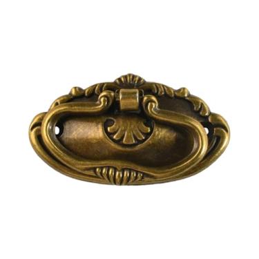 Imagem de Puxadores de gaveta de anel elíptico 3x1,7 polegadas, alças decorativas vintage, maçanetas antigas para móveis, caixa de madeira