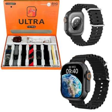 Imagem de Relógio Smartwatch Ultra 49mm Com 7 Pulseiras Laxasfit - Sacks