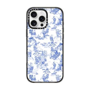 Imagem de CASETiFY Capa Impact para iPhone 16 Pro Max [Slim / 2,5 m. Proteção contra quedas de grau militar 4X/compatível com Magsafe] - Moon Caravan Toile - Preto transparente