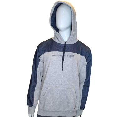 Imagem de Moletom Masculino da Gangster  cinza com azul