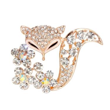 Imagem de Shejuety Broche de animal moderno, broche de raposa, suéter, jaqueta, cardigã acessórios, acessórios de roupas, projetado especificamente para mulheres modernas, adequado - vários presentes de joias