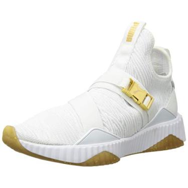 Imagem de PUMA Tênis feminino Defy Mid Cross, Puma branco-metálico, 6
