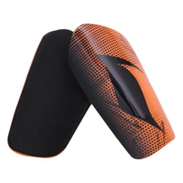 Imagem de Generic 2x Caneleiras Protetoras de Panturrilhas Atléticas Equipamento Confortável Pequeno Esporte Proteção de Pernas Caneleiras de Treinamento de Futebol, Laranja