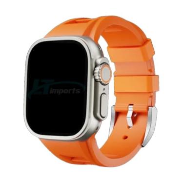 Imagem de Pulseira N.S LTimports compativel com Apple Watch Ultra 49mm, Apple Watch Ultra 2 49mm e Apple Watch 46mm 45mm 44mm 42mm (Laranja)