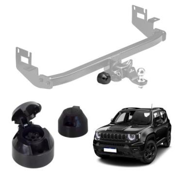 Imagem de Tomada Elétrica 12V 6 Polos Fêmea Preta Reboque Universal - Tomada Reb