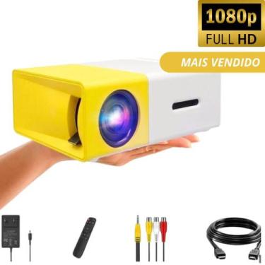 Imagem de Mini Projetor Portátil Led 1080P 600 Lúmens Yg300 Haiz - AL