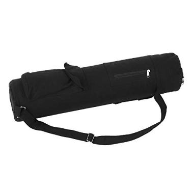 Imagem de Saco de Esteira de Yoga, Lona Preta Saco de Armazenamento de Esteira de Yoga Se Encaixa Em Esteiras Saco de Yoga Completo Zip Carry Bag Capa de Esteira Com Alça