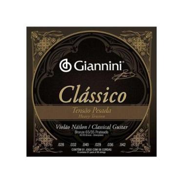 Imagem de Encordoamento Giannini Clássico para Violão Nylon Tensão Pesada GENWPA