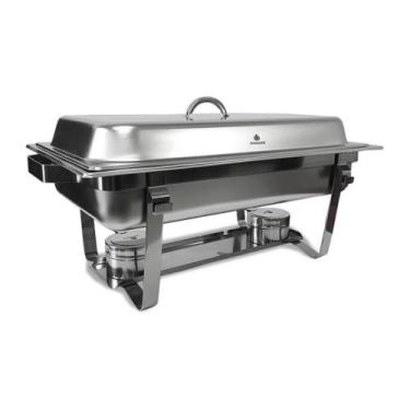 Imagem de Rechaud Inox Retangular Pr-111 2 Cubas 9 Litros - Progas