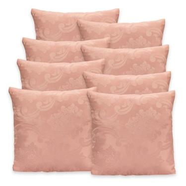 Imagem de 8 Capas Almofada C/ Zíper 40cmx40cm Jacquard Adamascado Luxo - Rafalor