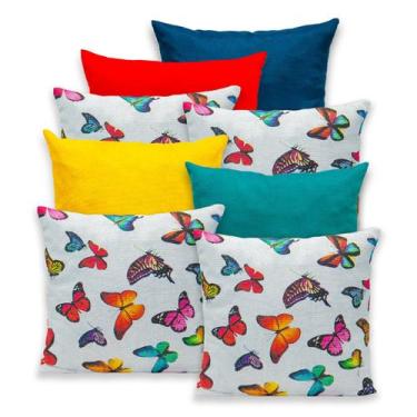 Imagem de Kit 8 Capas de Almofada 40cmx40cm Gorgurinho - RAFALORO, BUTTERFLY COL