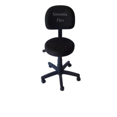 Imagem de Cadeira Mocho Encosto Secretaria Base Rodízio Regulagem - Sintonia Fle