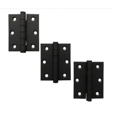 Imagem de Dobradiça Stark Mahler 3'' x 2.1/2'' Inox 304 Black Kit 3 Peças