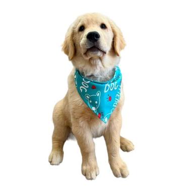 Imagem de Bandana Pet M 30 Peças Macho Femea Cores Estampas Variadas. - Dillucca