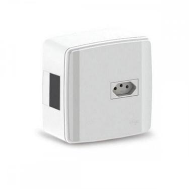 Imagem de Caixa 4X4 Sobrepor Ilumi Para 1 Disjuntor Com Tomada 2P+T. 20A. 620631