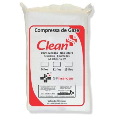 Imagem de Compressa de Gaze - 11 Fios - Clean, 500 unidades