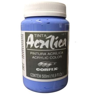 Imagem de Tinta Acrílica Corfix Para Telas 500ml G1 Escolha a Cor , AZUL HORTêNS