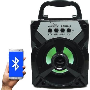 Imagem de Caixa De Som Bluetooth Portátil Rádio Fm Micro Sd DBh1064 - Grasep, Po