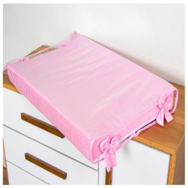 Imagem de Trocador Bebê Anatômico Cômoda Rosa Menina Plástico - DW Confecções, R
