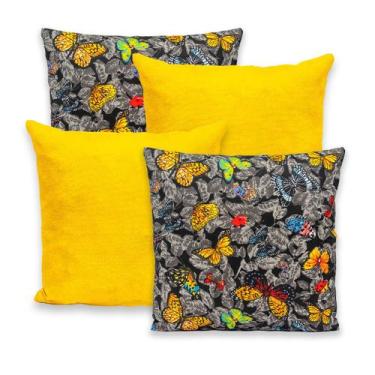 Imagem de Kit 4 Capas de Almofada com Zíper 40cmx40cm Gorgurinho - Dryka Enxovai