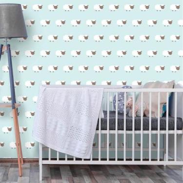 Imagem de Papel de Parede Ovelhas Baby - QCola, 0,60 x 3,00 metros