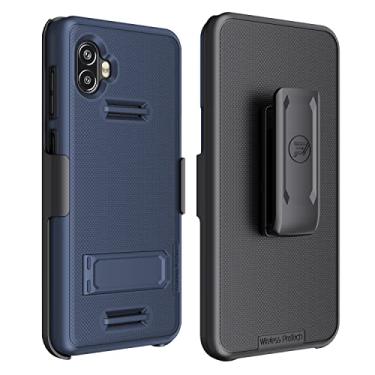 Imagem de Wireless ProTech Capa compatível com Samsung Galaxy XCover6 Pro (SM-G736), combo de capa e clipe de cinto com suporte e protetor de tela (azul marinho)