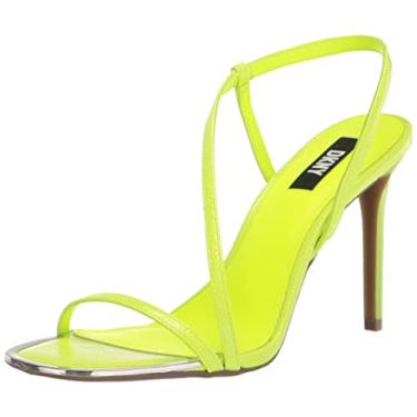 Imagem de DKNY Sandália feminina de salto aberto Diaganol com tira Diaganol, Raspas, 35