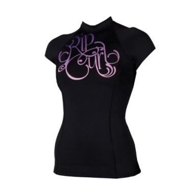 Imagem de Rip Curl Rash Guard feminino clássico Dramarama manga cavada (preto, 14)