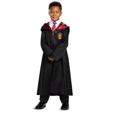 Imagem de Disguise Harry Potter Robe, Official Hogwarts Wizarding World Costume Robes, Classic Kids Size Dress Up Accessory Black & Red, Large (10-12)