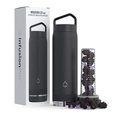 Imagem de Infusion Pro Garrafa de água infusor de frutas - Aço inoxidável isolado a vácuo (590 ml) : eBook de receita de infusão de frutas: Carregamento inferior para mais sabor: Limpeza fácil: Ótimo presente