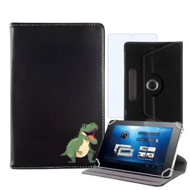 Imagem de Capa Giratória Dinossauro Para Tablet Twist Tab 7 Polegadas + Película