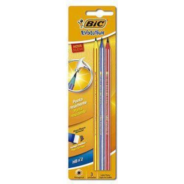 Imagem de Lápis Preto Nº 2 HB, BIC Evolution Pijama, Corpo Hexagonal Listrado em