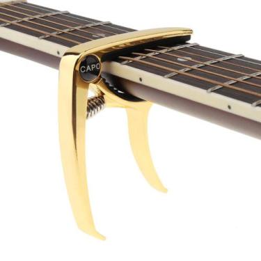 Imagem de Capotraste Profissional para violão guitarra, Capo dourado