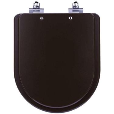 Imagem de Assento Sanitario Fechamento Lento Carrara Marrom Fosco Para Vaso Deca