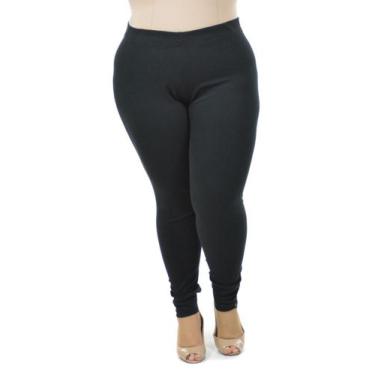 Imagem de Legging Básica Canelada Fenomenal, Preto, 48
