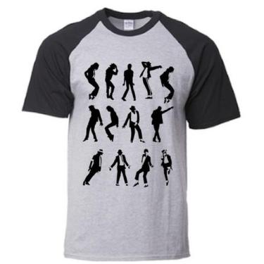 Imagem de Camiseta Michael Jackson - Alternativo basico, Cinza-Preto / G