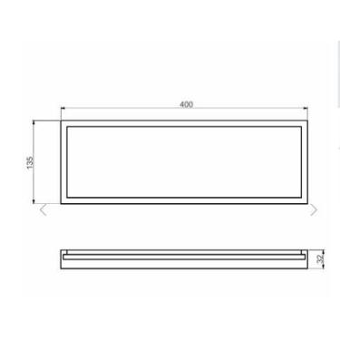 Imagem de Prateleira Flaunt de Vidro Cromado - Perflex