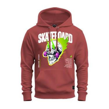 Imagem de Moletom Premium Algodão Unissex Blusa De Frio Bolso e Capuz Skate Boar