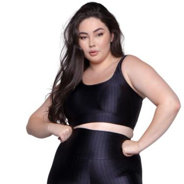 Imagem de Top Fitness Plus Size New Zig 3D Serra e Mar Sem Bojo Alta Compressão Academia Treino Feminino-Feminino