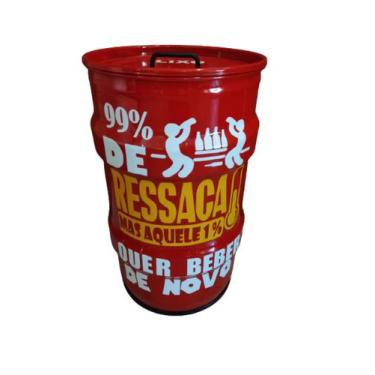 Imagem de Lixeira metalica tambor 99% de ressaca tonel 50lt decorativa - EMPORIO