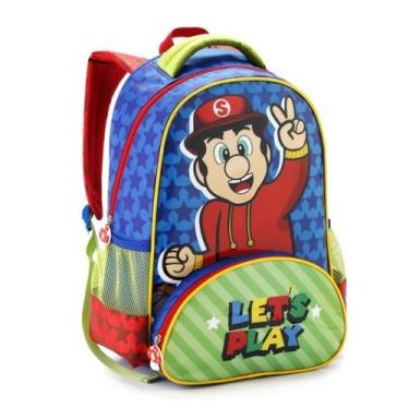 Imagem de Mochila Infantil Escolar Grande Gamer Menino Jogo Vídeo Game - Denlex