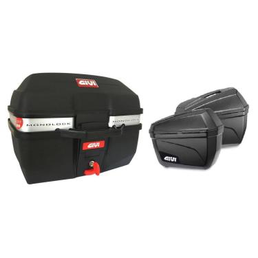 Imagem de BAU Moto 27L MONOLOCK TRAFFIC E-27M sahara300 gs300 + BAU 22L LATERAL E-22N GIVI XRE lander bros fazer dominar 400