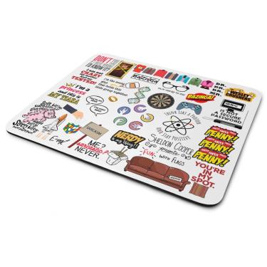 Imagem de Mouse Pad Geek Icons Moments White - The big bang theory