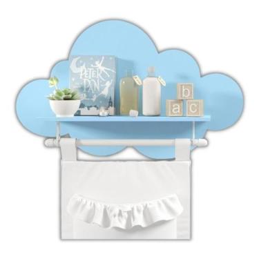 Imagem de Prateleira Nuvem Varão Porta Fraudas Bebê Quadros Decorativo - Criativ