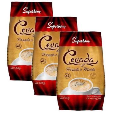Imagem de Kit 3 Café Cevada Torrada E Moída Superbom Pacote 500g