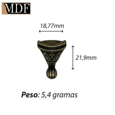 Imagem de Pezinho Medio para Caixa e Bandeja Ouro Velho - ATACADÃO DO ARTESANATO